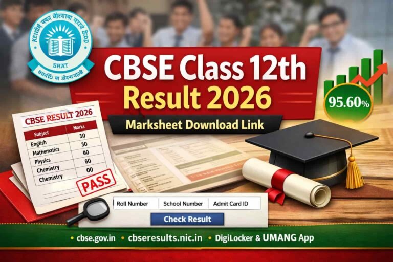 CBSE Class 12th Result 2026 – Marksheet Download Link