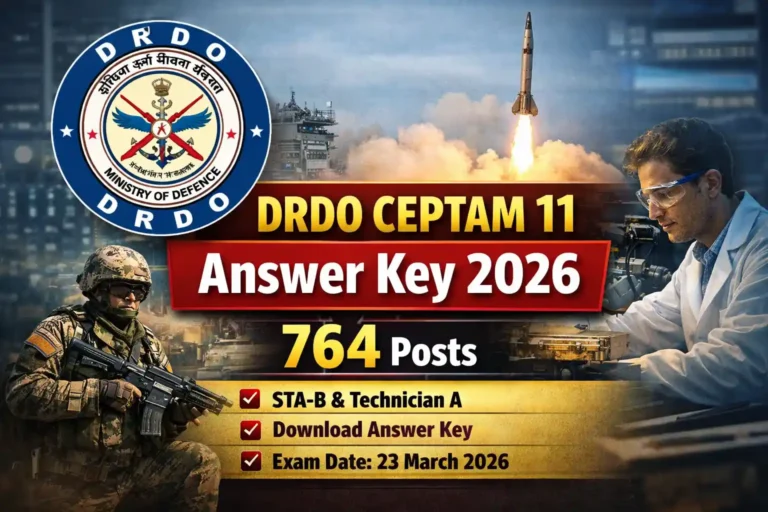 DRDO CEPTAM 11 Answer Key 2026 for 764 Post
