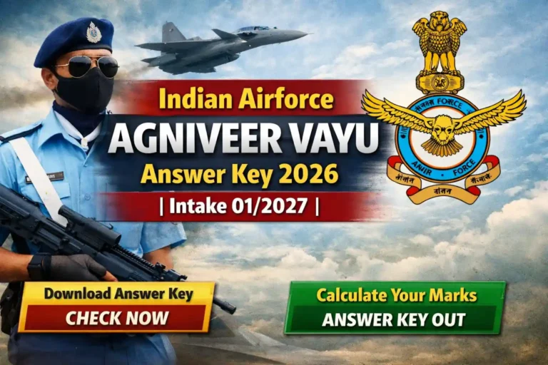 Indian Airforce Agniveer Vayu Answer Key 2026 Intake 012027