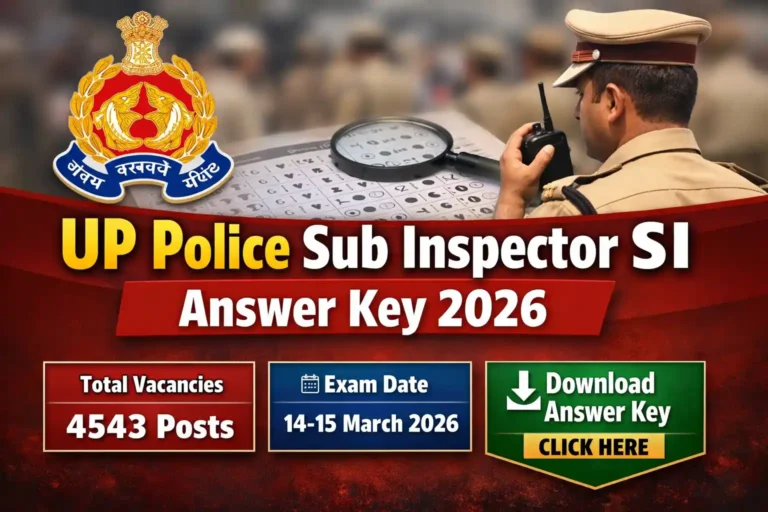 UP Police Sub Inspector SI Answer Key 2026