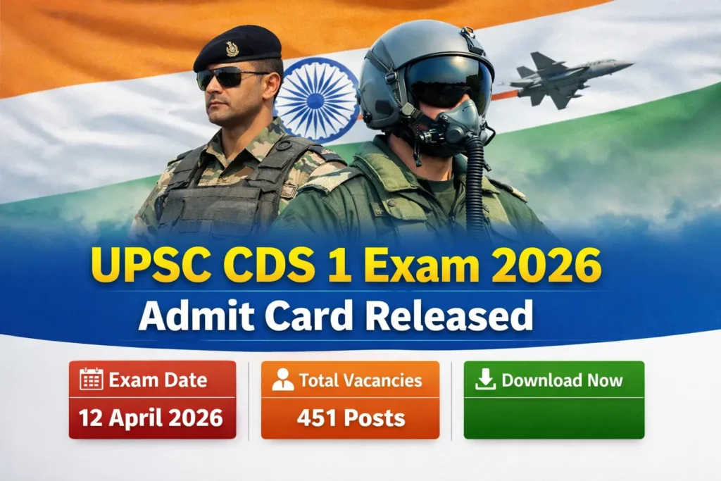 UPSC CDS 1 Admit Card 2026