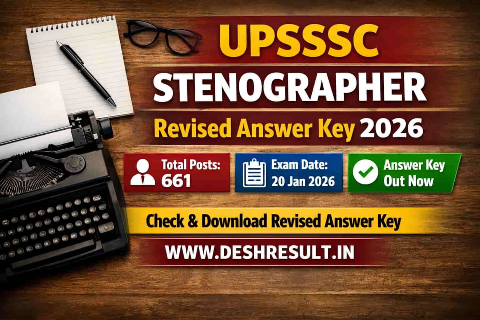 UPSSSC Stenographer Revised Answer Key 2026 1 UPSSSC Stenographer Revised Answer Key 2026