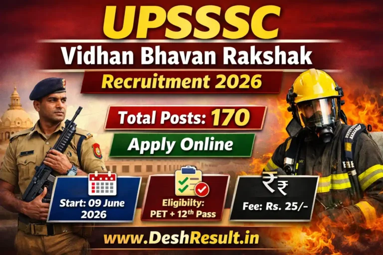UPSSSC Vidhan Bhavan Rakshak Online Form 2026