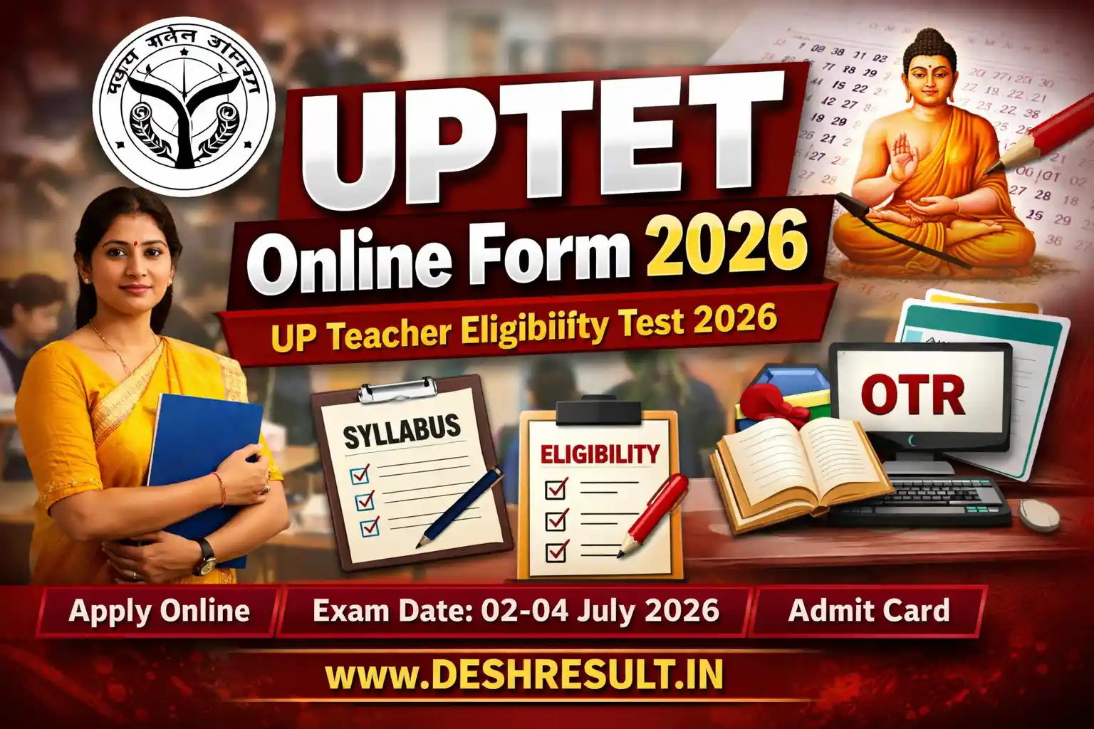 UPTET Online Form 2026 UP TET Teacher Eligibility Test OTR Syllabus
